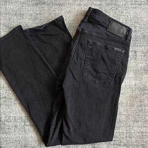7 for all Mankind Black Straight Men's Jeans
